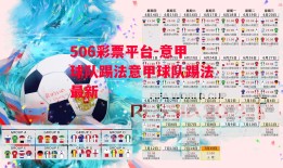 506彩票平台-意甲球队踢法意甲球队踢法最新